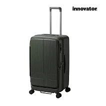 【Innovator】26吋 雙前開 剎車 拉鍊拉桿箱 森林卡其色