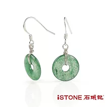 石頭記 平安扣經典耳環(兩材質選) 東菱玉
