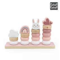 【Label Label】木質趣味疊疊樂- 粉色