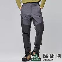 【ATUNAS 歐都納】男款CORDURA耐磨長褲A1PAFF01M- XL 黑/碳黑