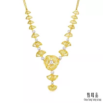 【點睛品】珍珠銀杏葉 黃金項鍊