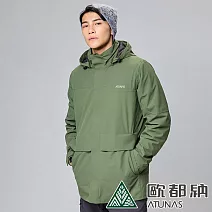 【ATUNAS 歐都納】男款防水透氣+科技纖維二件式保暖外套A2GA2323M*- 2XL 叢林綠