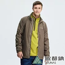 【ATUNAS 歐都納】男款超輕天鵝絨外套A1GA2119M- L 深橄綠