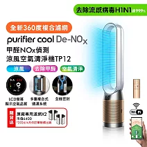 【雙11狂歡慶】Dyson戴森 甲醛NOx偵測涼風空氣清淨機 TP12  白金色 (送濾網x2)