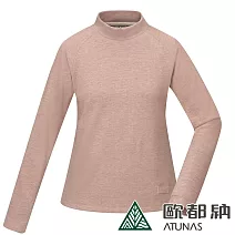【ATUNAS 歐都納】女款經典保暖長袖立領衫A2TS2429W*- M 可可