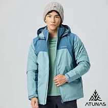 【ATUNAS 歐都納】男款樂遊戶外2L GORE-TEX防水透氣+羽絨保暖兩件式外套A1GT2501M- L 墨藍/霧藍