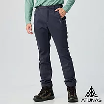 【ATUNAS 歐都納】男款SOFTSHELL防風保暖刷毛長褲A1PA2416M- 2XL 深藍
