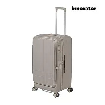 【Innovator】26吋 雙前開 剎車 拉鍊胖胖箱 拿鐵咖啡