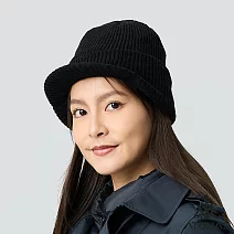 【ATUNAS 歐都納】帽簷保暖毛帽/針織帽A8AH2409N*- 黑