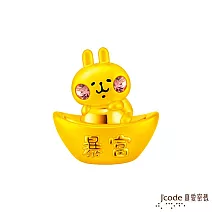J’code真愛密碼金飾 卡娜赫拉的小動物-暴富元寶粉紅兔兔硬金擺件