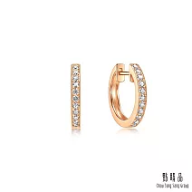 【點睛品】點綴美鑽 18K玫瑰金鑽石耳環(一對)