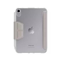 JTLEGEND iPad mini 7/6共用8.3吋 2024/2021 Ness相機快取多角度折疊防潑水布紋保護殼(無筆槽) 奶茶灰