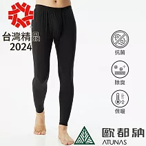 【ATUNAS 歐都納】男款石墨烯蓄熱內著長褲A1UCDD05M- XL 黑