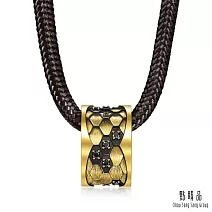 【點睛品】黑曜魅影 黃金黑鑽石項鍊