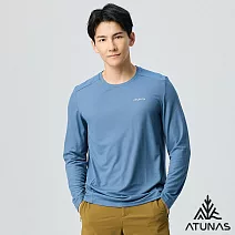 【ATUNAS 歐都納】男款POLARTEC POWER DRY吸濕排汗透氣快乾長袖T恤/大尺碼A1TSGZ01M- M 原力藍