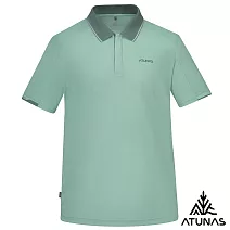 【ATUNAS 歐都納】男款POLARTEC POWER DRY吸濕排汗透氣快乾短袖POLO衫/大尺碼A1PS2502M- M 霧綠