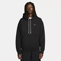 NIKE M NK SOLO SWSH FLC PO HOODIE 男連帽上衣-DX1355010 L 黑色