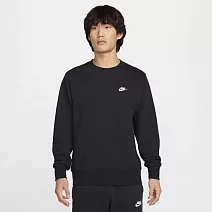 NIKE AS M NK CLUB FT CREW 男圓領套頭衫-FN3889010 L 黑色