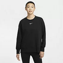 NIKE AS W NSW PHNX FLC OS LONG CRE 女圓領套頭衫-FZ4271010 XS 黑色