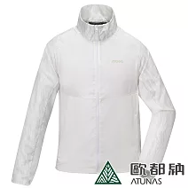 【ATUNAS 歐都納】男款ALL LOVE再生防曬輕薄透氣外套/大尺碼A1GA2409MR- M 白