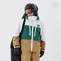 ADISI 男SMAWARM海洋溫控防水防風透氣雪衣 AJ2421092 (S-2XL)｜滑雪外套 保暖外套 防潑水 防水透濕 蚵殼棉 海洋紗 M 霧灰白/萊姆綠/燕麥卡