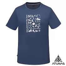 【ATUNAS 歐都納】50週年限定款 男款輕薄透氣抑菌抗臭短袖排汗T恤/圖T/大尺碼 A6TS2523M*- M 深藍