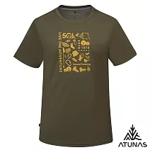 【ATUNAS 歐都納】50週年限定款 男款輕薄透氣抑菌抗臭短袖排汗T恤/圖T/大尺碼 A6TS2523M*- M 橄綠