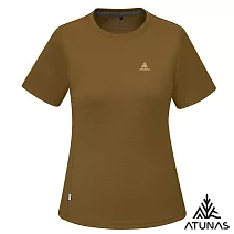 【ATUNAS 歐都納】50週年限定款 女款輕薄透氣抑菌抗臭短袖排汗T恤/圖T/大尺碼 A6TS2524W*- S 琥珀棕