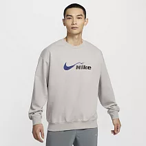 NIKE AS M NK DF TRACK CLUB FLC CREW 男長袖上衣-HV4880009 2XL 灰色