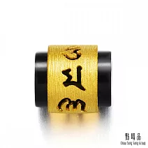 【點睛品】六字大明咒 玉髓轉運珠黃金吊墜(附贈紅繩)