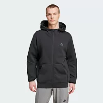ADIDAS D4T FULL-ZIP HO 男連帽外套-IY1131 S 黑色