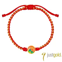 【Just Gold 鎮金店】翠嶺福緣-平安 黃金手繩(網路限定)