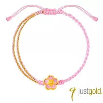 【Just Gold 鎮金店】馥悅-花韻 黃金手繩(網路限定)
