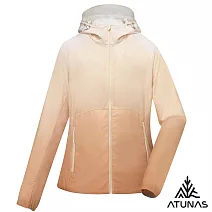 【ATUNAS 歐都納】女款ALL LOVE再生蚊瘋不動外套/大尺碼/涼感輕薄/防曬透氣外套A6GA2514WR- XS 漸層橘