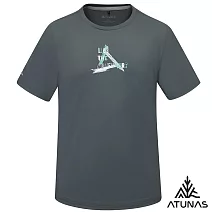【ATUNAS 歐都納】男款排汗透氣短袖T恤/圖T/大尺碼 A8TS2525M- M 灰