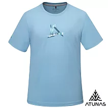 【ATUNAS 歐都納】男款排汗透氣短袖T恤/圖T/大尺碼 A8TS2525M- M 霧藍