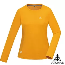 【ATUNAS 歐都納】50週年限定款 女款輕薄透氣抑菌抗臭長袖排汗T恤A6TS2522W*- S 陽光黃