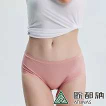 【ATUNAS 歐都納】女款零著感抑菌中腰內褲A1UCCC07W- M 蜜桃粉
