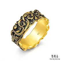 【點睛品】卷草紋 黃金戒指 _計價黃金(港圍21)