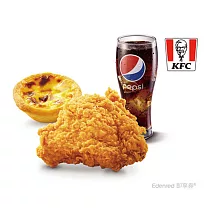 肯德基 咔啦脆雞+蛋撻+可樂(中)
