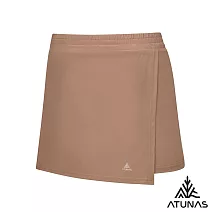 【ATUNAS 歐都納】女款彈性透氣休閒運動短褲裙A1PA2528W- S 拿鐵卡