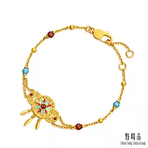 【點睛品】光曦羽印 紅玉髓黃金手鍊