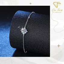 【CF鑽飾】手鍊《心思》莫桑鑽1克拉純銀手鏈  拉環式