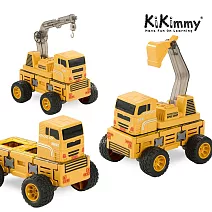 【Kikimmy】4 in1百變工程車磁力片遊戲組49PCS