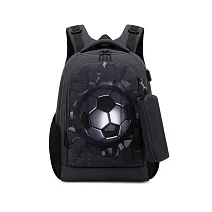 【Kidslife童趣嚴選】環保防水小學生書包(兩款可選)- 足球炸裂(黑)