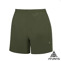 【ATUNAS 歐都納】女款休閒彈性短褲A1PA2527W- S 深橄綠