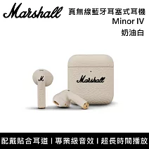 【限時優惠】MARSHALL Minor IV Bluetooth 真無線藍牙耳塞式耳機 奶油白 台灣公司貨