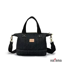 satana - Denim 迷你托特包 - 丹寧黑