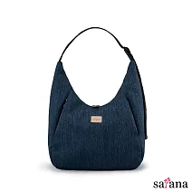 satana - Denim彎月單肩包 - 深丹寧藍