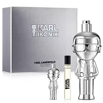 Karl Lagerfeld卡爾·拉格斐 時尚大帝極光銀男性淡香精禮盒(淡香精100ml+隨行香氛7.5ml+小香4.5ml)-贈隨機紙袋